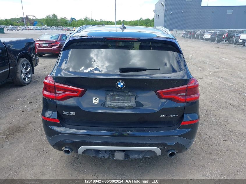 2020 BMW X3 VIN: 5UXTY5C02LLT38421 Lot: 12018942