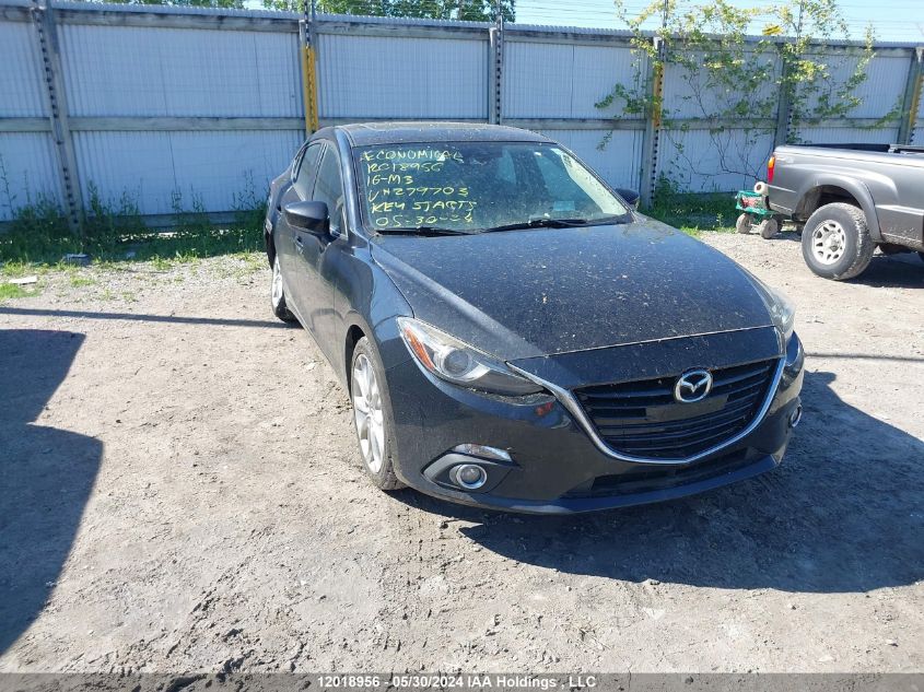 2016 Mazda Mazda3 VIN: JM1BM1W30G1279703 Lot: 12018956