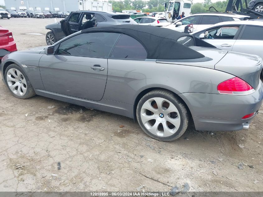 2005 BMW 6 Series VIN: WBAEK73455B326957 Lot: 12018995