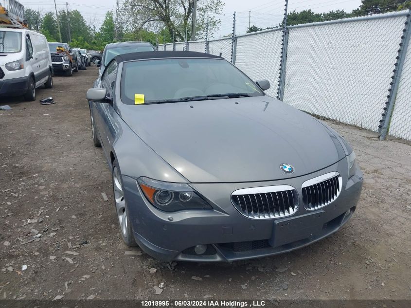 2005 BMW 6 Series VIN: WBAEK73455B326957 Lot: 12018995