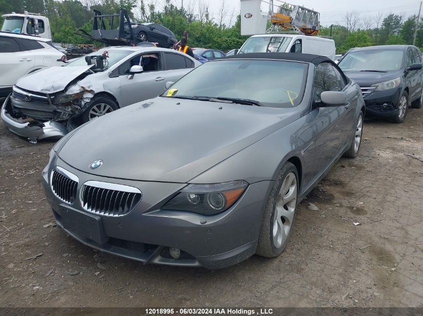 2005 BMW 6 Series VIN: WBAEK73455B326957 Lot: 12018995