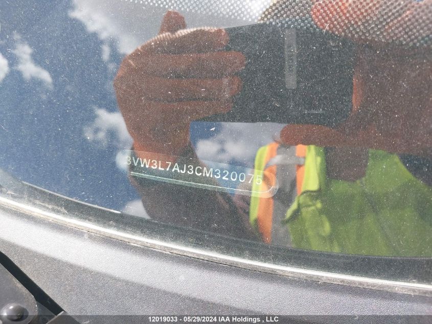 2012 Volkswagen Jetta Sedan VIN: 3VW3L7AJ3CM320075 Lot: 12019033