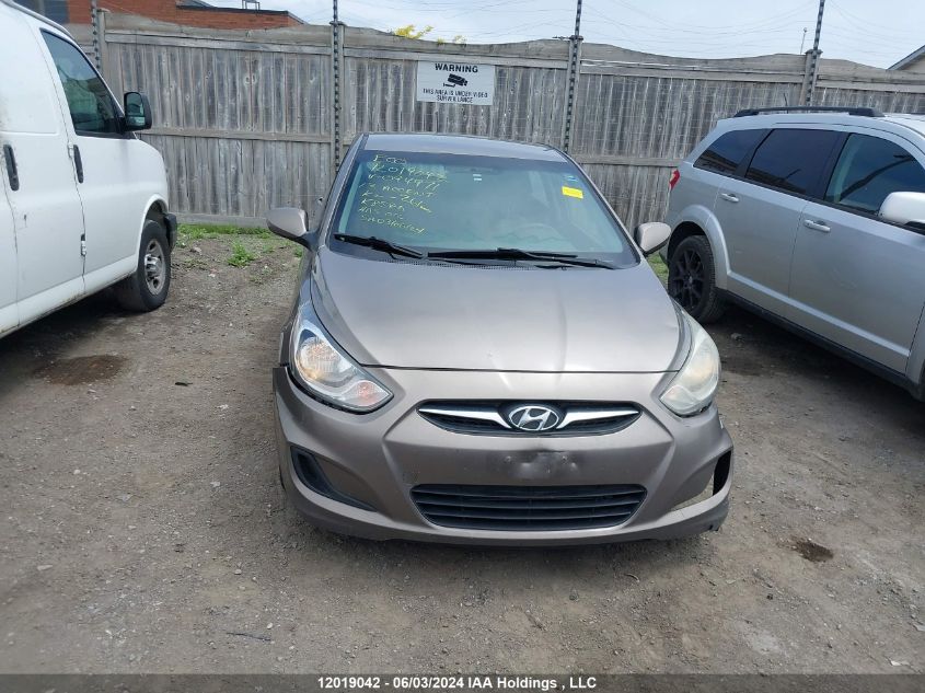 2013 Hyundai Accent Gls/Gs VIN: KMHCT5AE2DU094971 Lot: 12019042