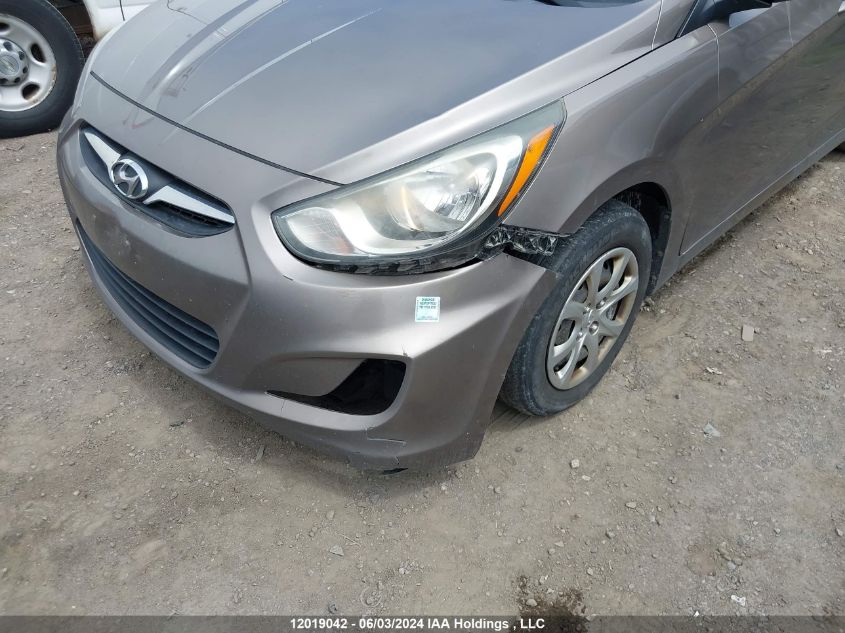 2013 Hyundai Accent Gls/Gs VIN: KMHCT5AE2DU094971 Lot: 12019042