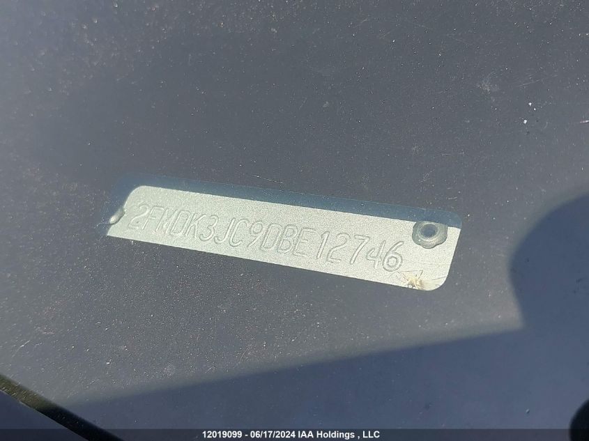 2013 Ford Edge VIN: 2FMDK3JC9DBE12746 Lot: 12019099