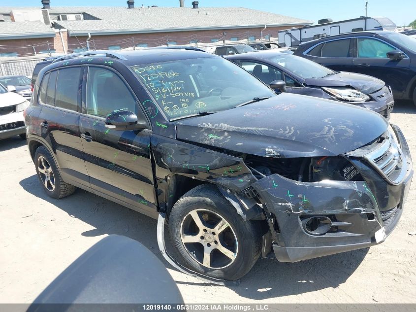 2010 Volkswagen Tiguan Se/Sel VIN: WVGBV7AX2AW504378 Lot: 12019140