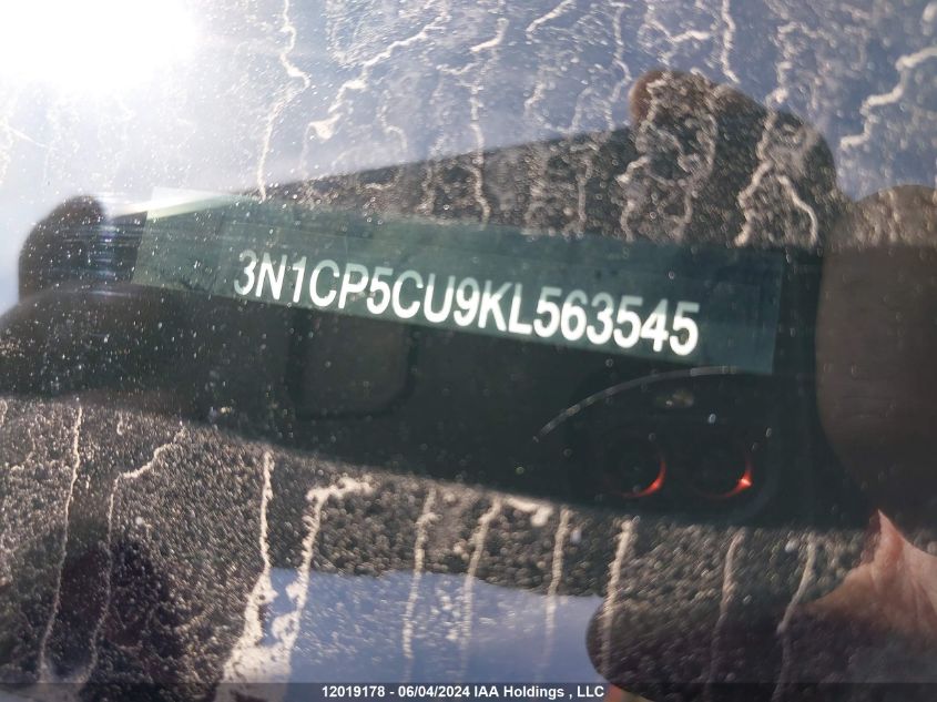 2019 Nissan Kicks S/Sr/Sv VIN: 3N1CP5CU9KL563545 Lot: 12019178
