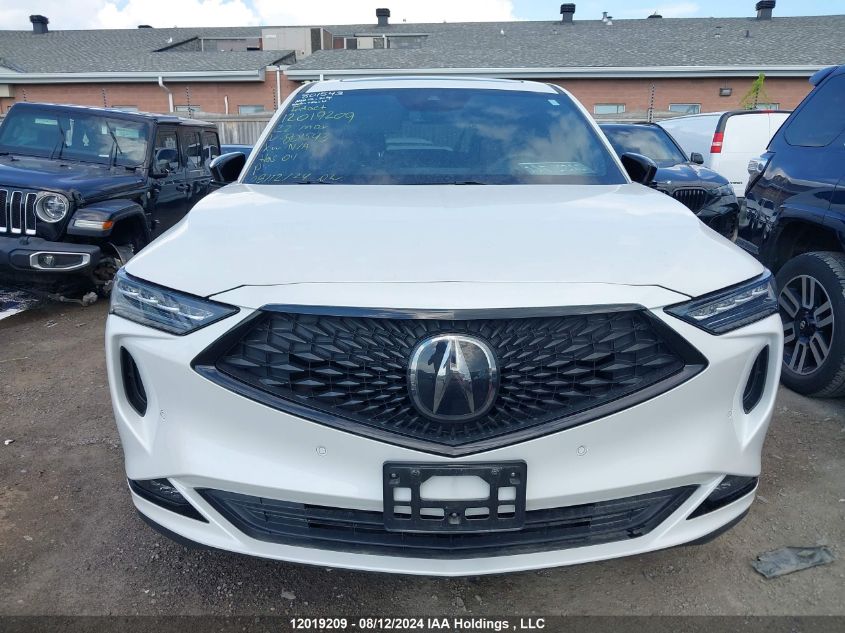 2022 Acura Mdx VIN: 5J8YE1H01NL801543 Lot: 12019209