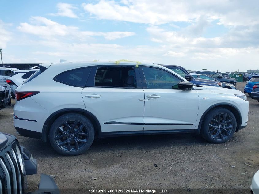 2022 Acura Mdx VIN: 5J8YE1H01NL801543 Lot: 12019209