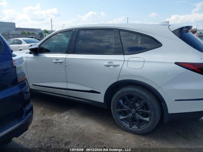 2022 Acura Mdx VIN: 5J8YE1H01NL801543 Lot: 12019209