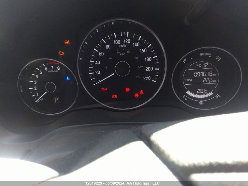 2016 Honda Hr-V VIN: 3CZRU6H37GM108050 Lot: 12019229