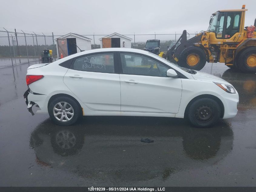 2014 Hyundai Accent L VIN: KMHCT4AE0EU762861 Lot: 12019239