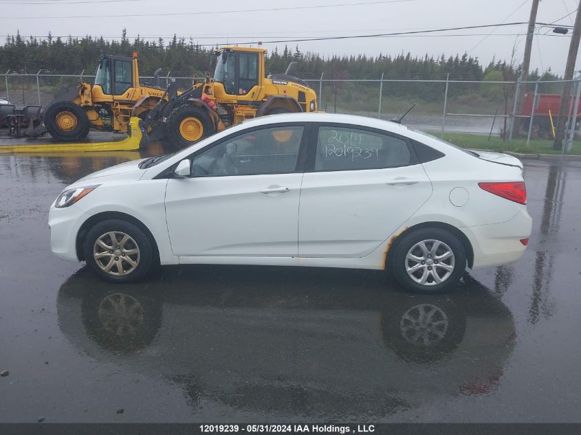 2014 Hyundai Accent L VIN: KMHCT4AE0EU762861 Lot: 12019239