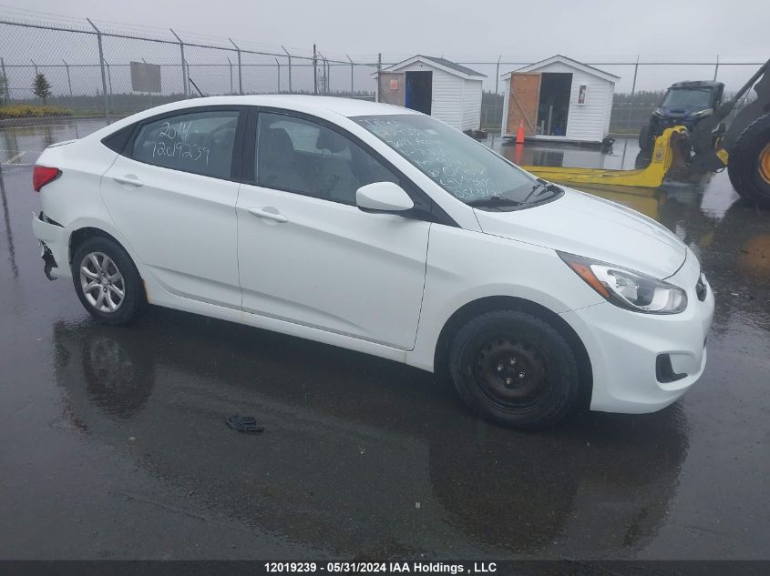 2014 Hyundai Accent L VIN: KMHCT4AE0EU762861 Lot: 12019239