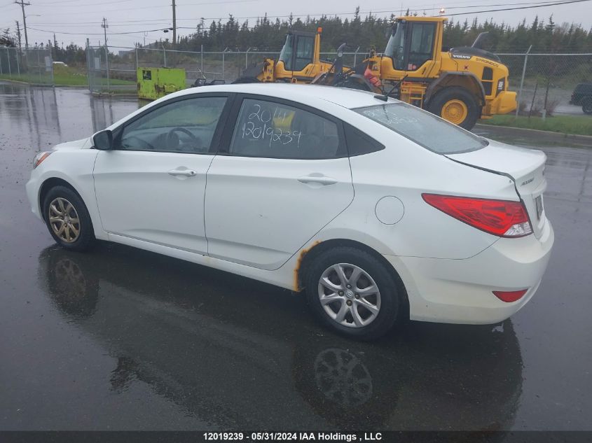 2014 Hyundai Accent L VIN: KMHCT4AE0EU762861 Lot: 12019239