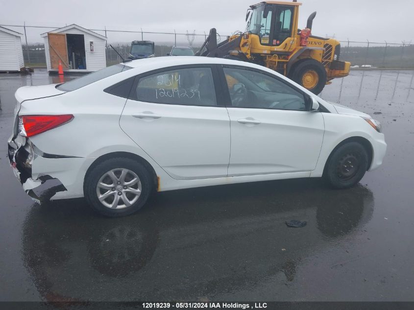 2014 Hyundai Accent L VIN: KMHCT4AE0EU762861 Lot: 12019239