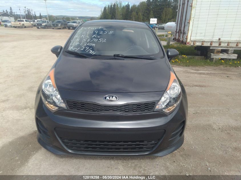 2016 Kia Rio VIN: KNADM5A33G6587052 Lot: 12019258