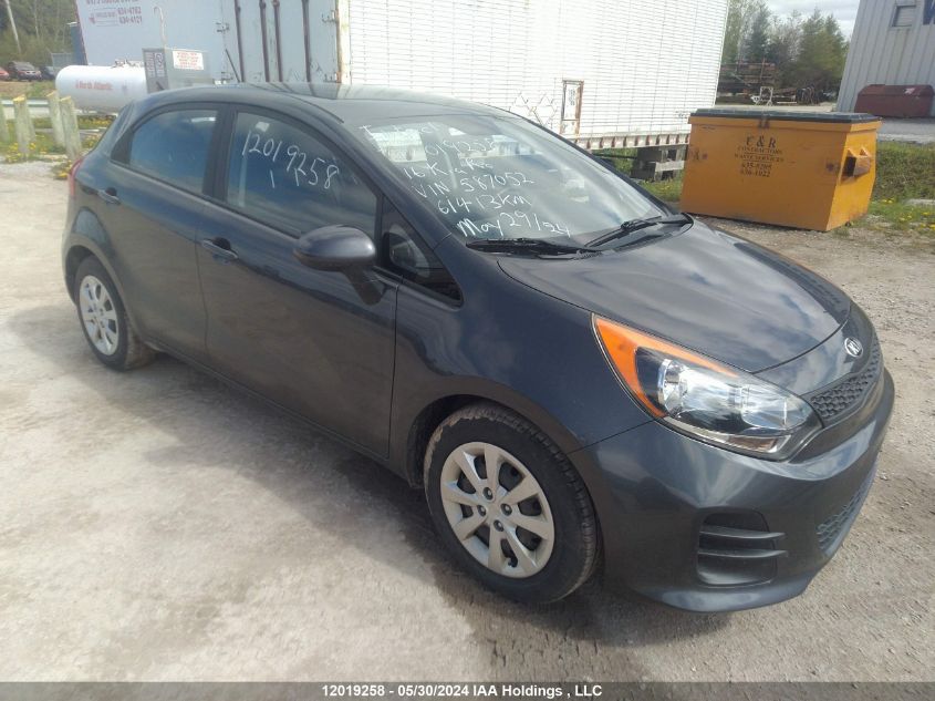 2016 Kia Rio VIN: KNADM5A33G6587052 Lot: 12019258