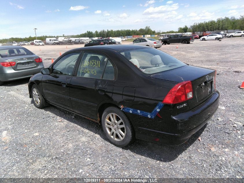 2005 Honda Civic Sdn VIN: 2HGES16615H036463 Lot: 12019311