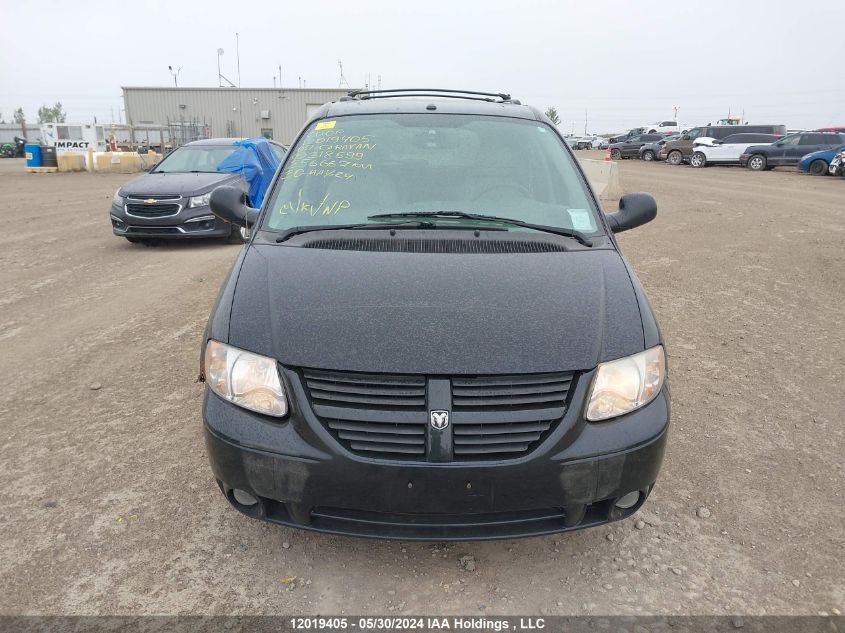 2007 Dodge Grand Caravan Sxt VIN: 2D4GP44L87R318599 Lot: 12019405