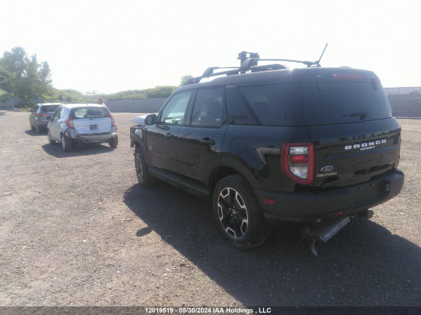 2022 Ford Bronco Sport Outer Banks VIN: 3FMCR9C63NRD02375 Lot: 12019519