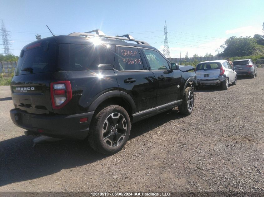 2022 Ford Bronco Sport Outer Banks VIN: 3FMCR9C63NRD02375 Lot: 12019519