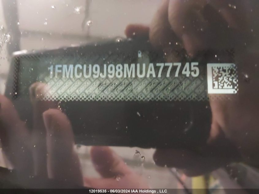 2021 Ford Escape Titanium VIN: 1FMCU9J98MUA77745 Lot: 12019535