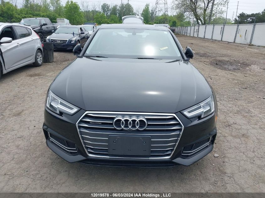 2018 Audi A4 Sedan VIN: WAUCNAF44JA145596 Lot: 12019578