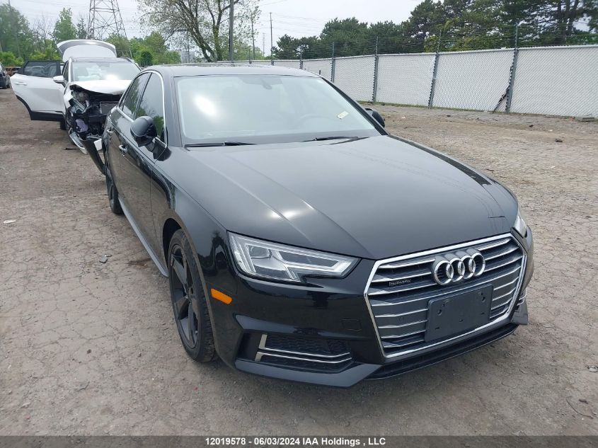 2018 Audi A4 Sedan VIN: WAUCNAF44JA145596 Lot: 12019578