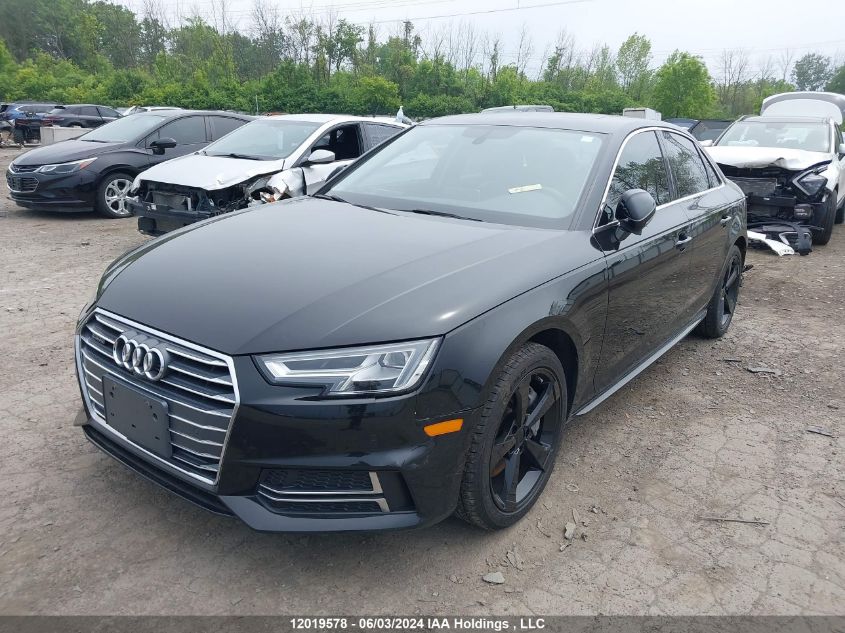 2018 Audi A4 Sedan VIN: WAUCNAF44JA145596 Lot: 12019578