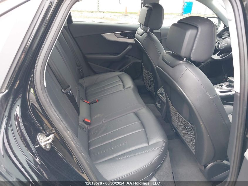 2018 Audi A4 Sedan VIN: WAUCNAF44JA145596 Lot: 12019578