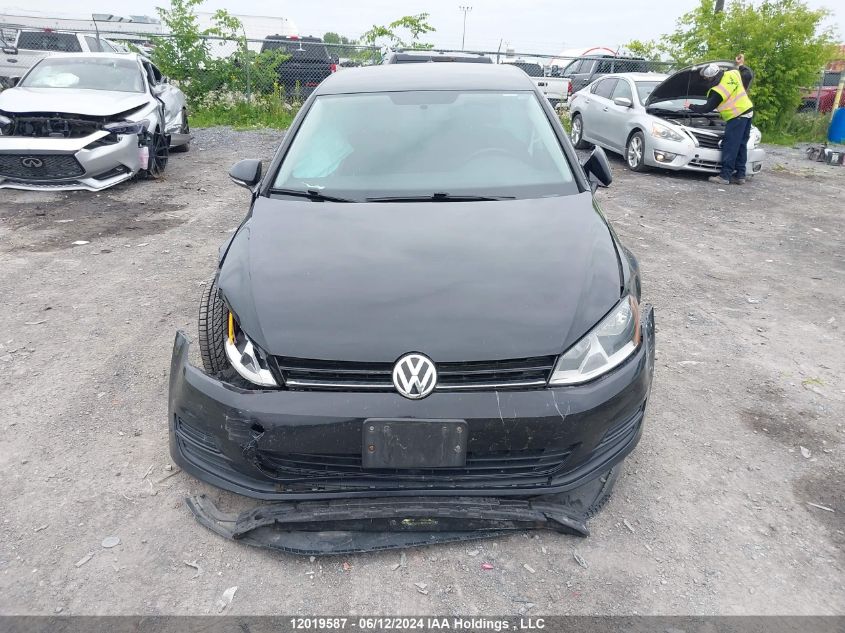 2016 Volkswagen Golf VIN: 3VW217AU1GM014882 Lot: 12019587