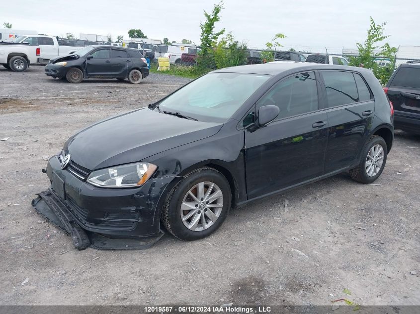 2016 Volkswagen Golf VIN: 3VW217AU1GM014882 Lot: 12019587