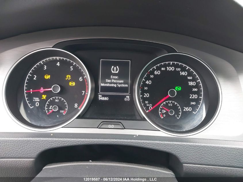 2016 Volkswagen Golf VIN: 3VW217AU1GM014882 Lot: 12019587