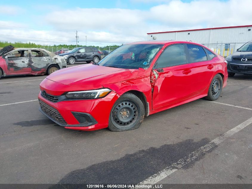 2022 Honda Civic Sedan VIN: 2HGFE2F54NH117319 Lot: 12019616