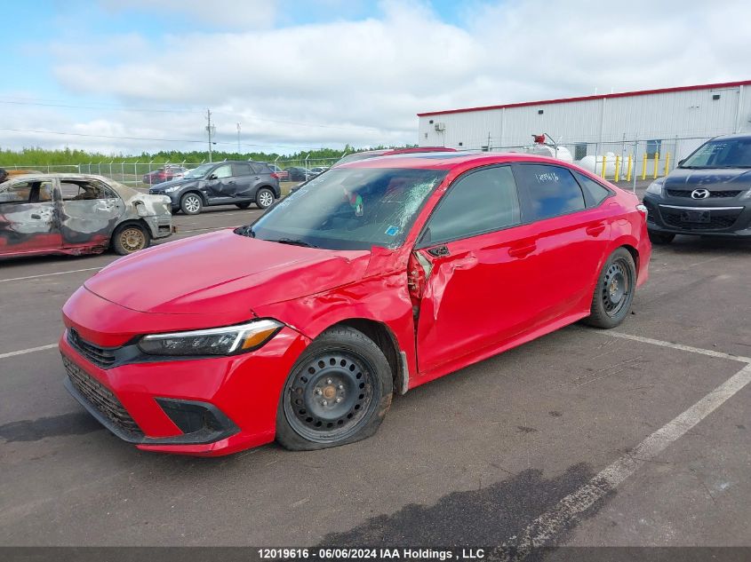 2022 Honda Civic Sedan VIN: 2HGFE2F54NH117319 Lot: 12019616