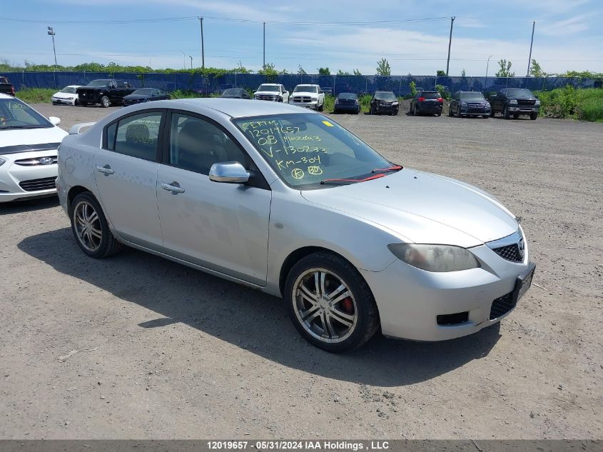 2008 Mazda Mazda3 VIN: JM1BK32F881130233 Lot: 12019657