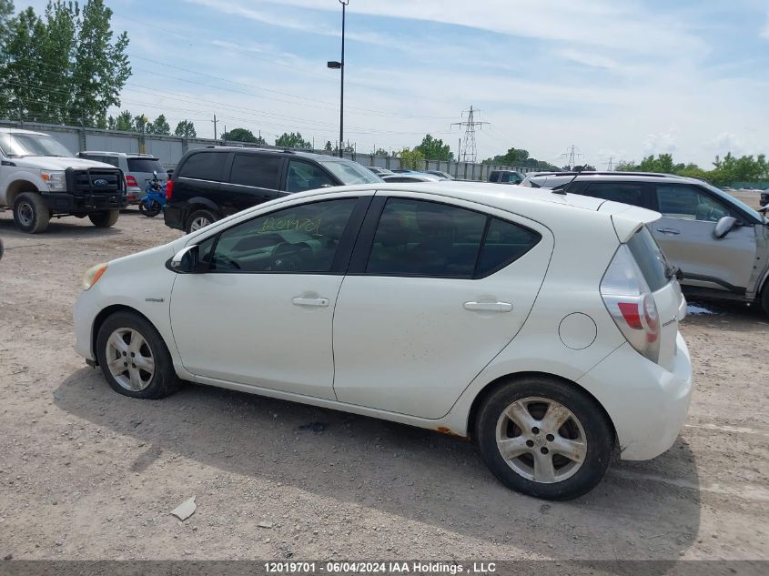 2012 Toyota Prius C VIN: JTDKDTB39C1526275 Lot: 12019701