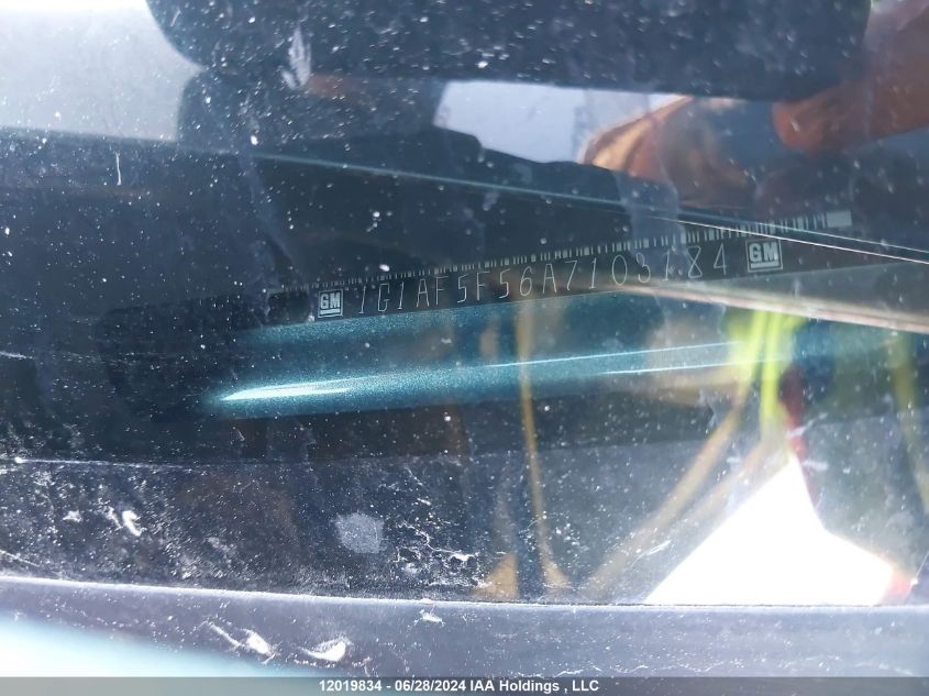 2010 Chevrolet Cobalt VIN: 1G1AF5F56A7103184 Lot: 12019834