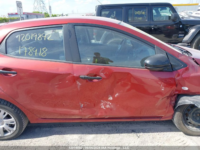 2014 Mazda Mazda2 VIN: JM1DE1KY6E0178918 Lot: 12019892