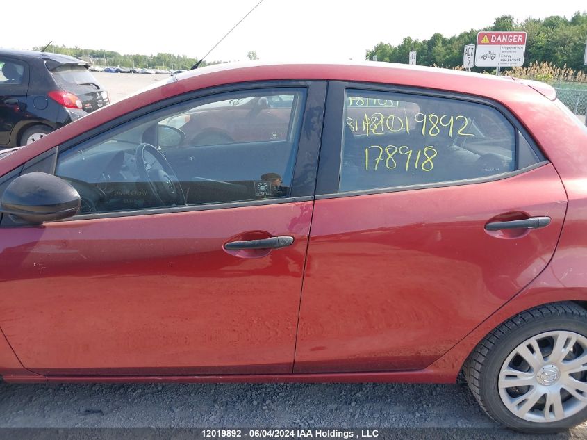 2014 Mazda Mazda2 VIN: JM1DE1KY6E0178918 Lot: 12019892