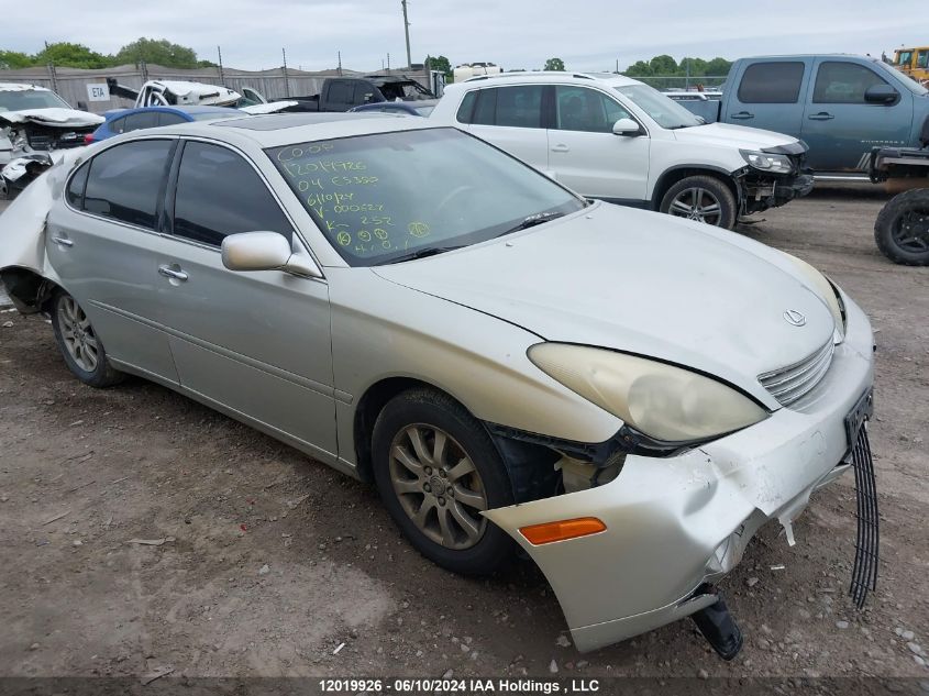 2004 Lexus Es 330 VIN: JTHBA30G445000627 Lot: 12019926