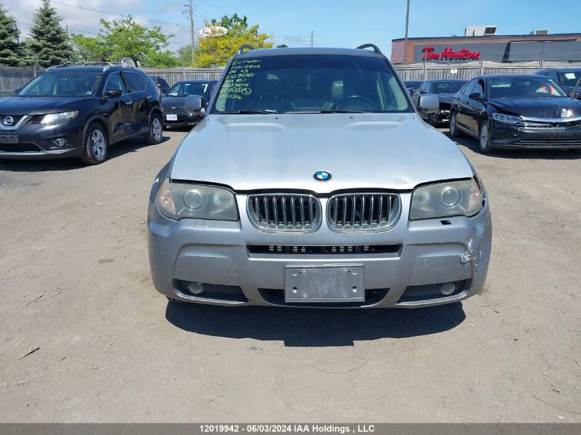2006 BMW X3 3.0I VIN: WBXPA93486WG90431 Lot: 12019942