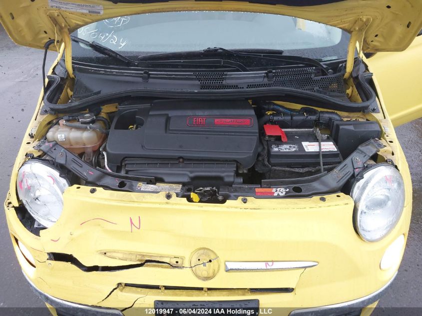 2012 Fiat 500 Lounge VIN: 3C3CFFCR9CT111358 Lot: 12019947