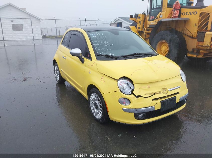 2012 Fiat 500 Lounge VIN: 3C3CFFCR9CT111358 Lot: 12019947