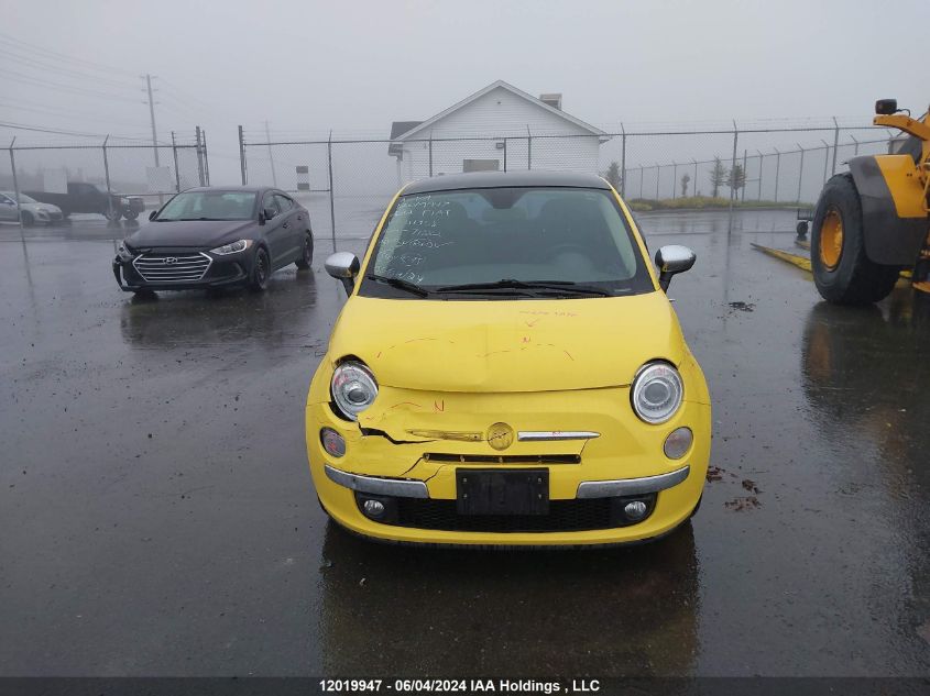 2012 Fiat 500 Lounge VIN: 3C3CFFCR9CT111358 Lot: 12019947