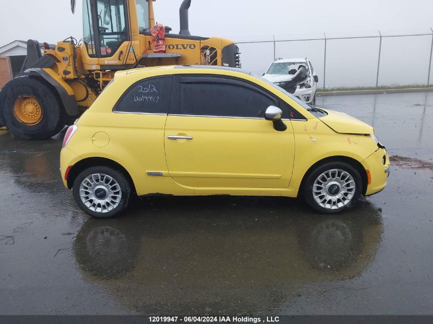 2012 Fiat 500 Lounge VIN: 3C3CFFCR9CT111358 Lot: 12019947