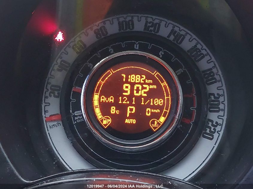 2012 Fiat 500 Lounge VIN: 3C3CFFCR9CT111358 Lot: 12019947