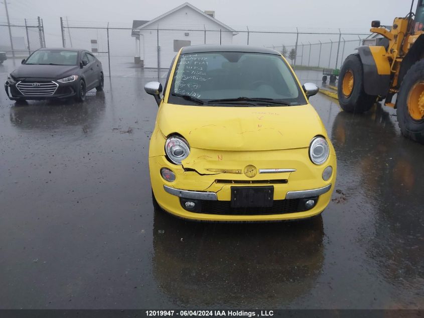 2012 Fiat 500 Lounge VIN: 3C3CFFCR9CT111358 Lot: 12019947