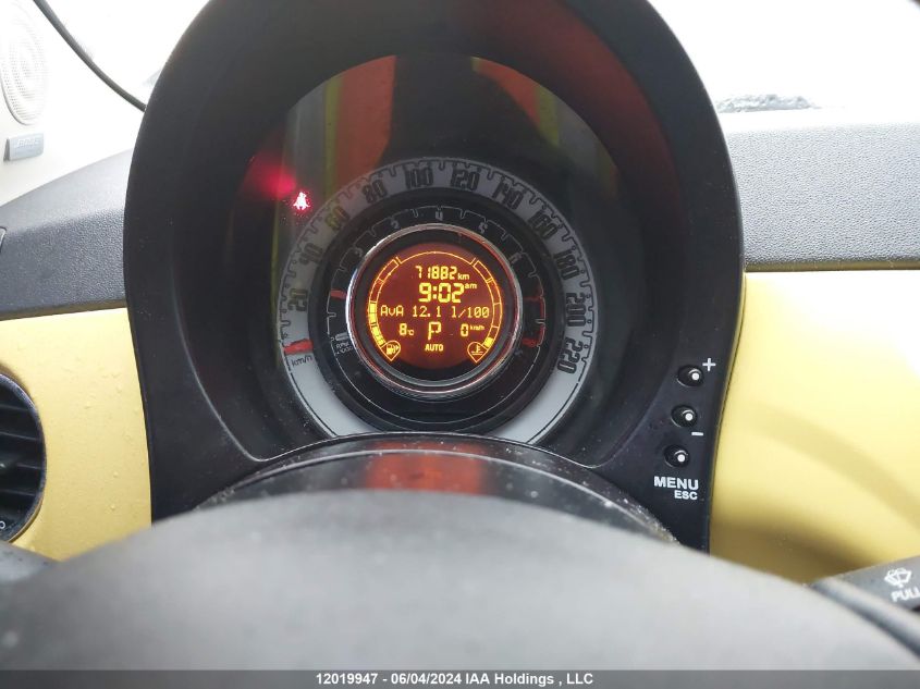 2012 Fiat 500 Lounge VIN: 3C3CFFCR9CT111358 Lot: 12019947